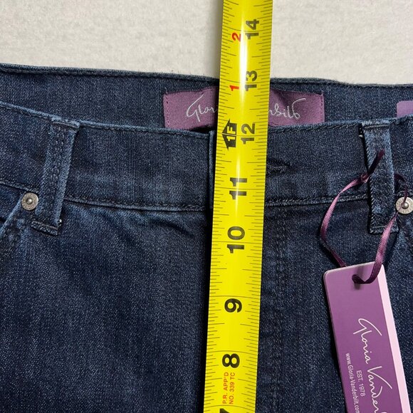 Gloria Vanderbilt Amanda Womens Mid-Rise Tapered Blue Slimming Jeans Size 12 NWT - Picture 8 of 10